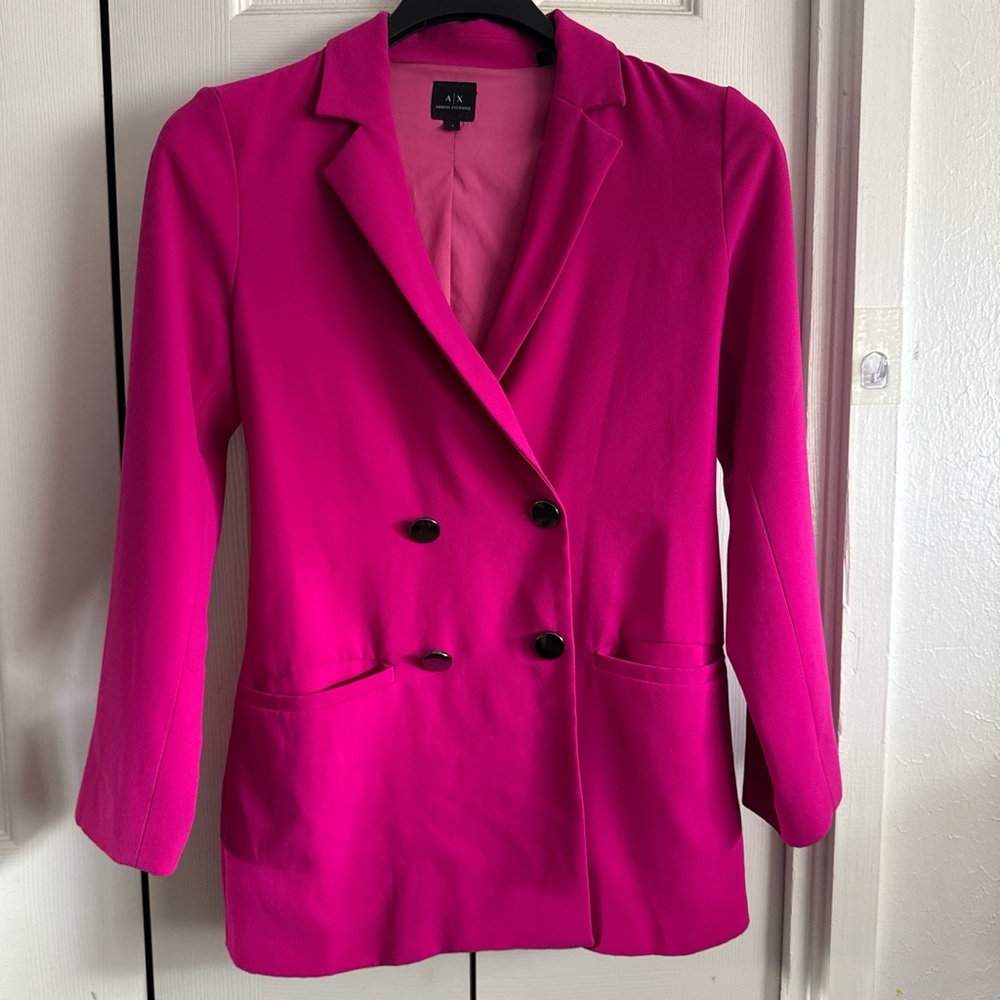 A/X Armani Exchange Women's Vibrant Pink Blazer